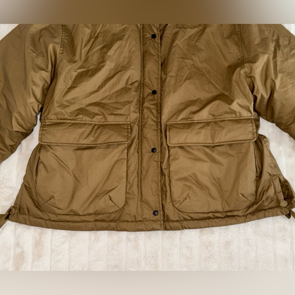 Zara military mustard brown oversized water/wind protected puffer coat, XL - Picture 5 of 11